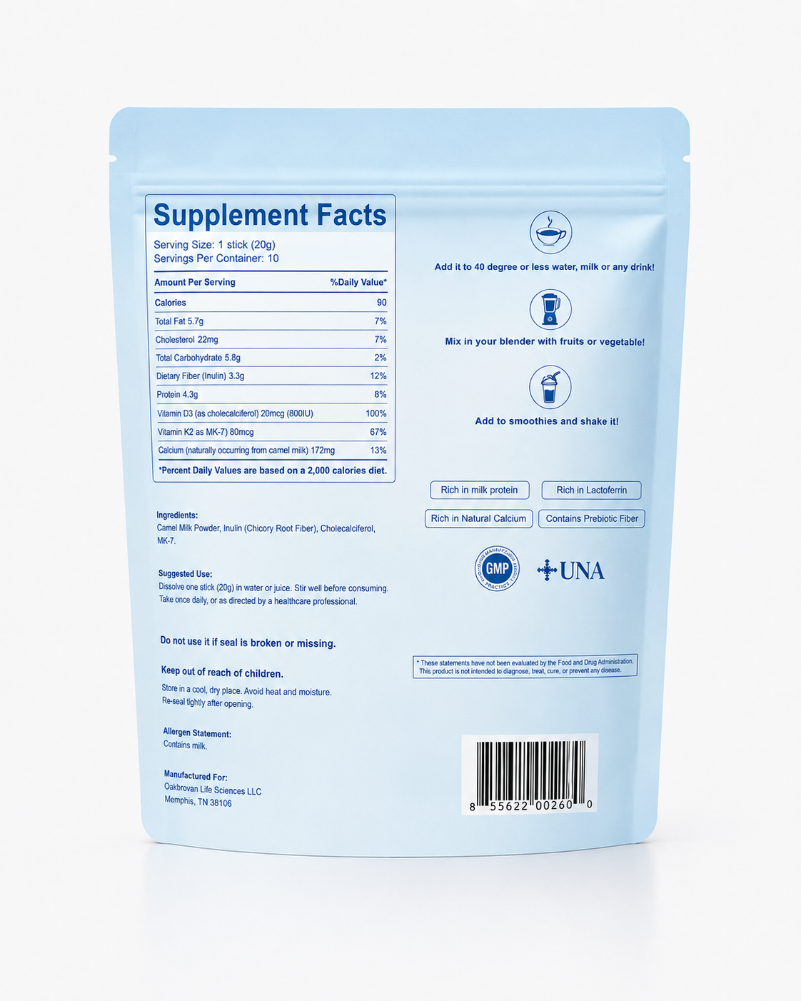Newcell Camel Milk D3+K2